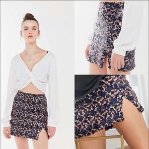 Urban Outfitters UO Darren Sequin Mini Skirt M